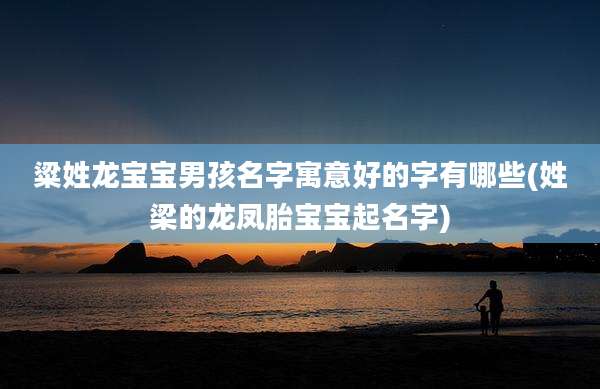 粱姓龙宝宝男孩名字寓意好的字有哪些(姓梁的龙凤胎宝宝起名字)