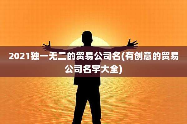 2021独一无二的贸易公司名(有创意的贸易公司名字大全)
