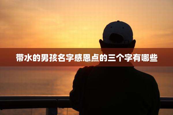 带水的男孩名字感恩点的三个字有哪些