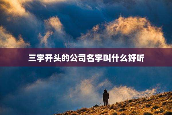 三字开头的公司名字叫什么好听