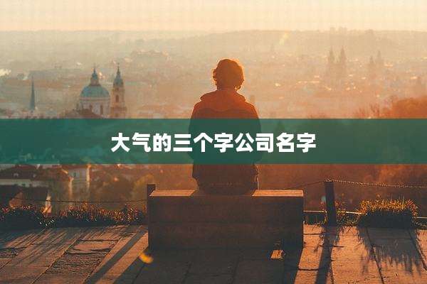 大气的三个字公司名字