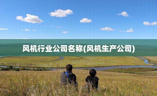 风机行业公司名称(风机生产公司)