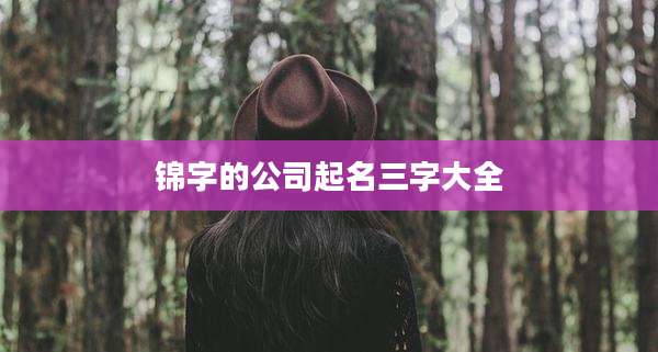 锦字的公司起名三字大全
