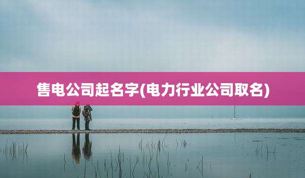 售电公司起名字(电力行业公司取名)