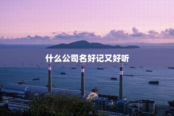 什么公司名好记又好听