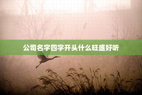 公司名字四字开头什么旺盛好听