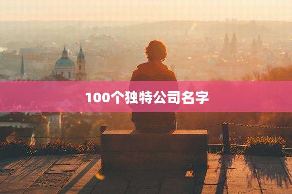 100个独特公司名字