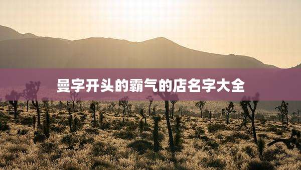 曼字开头的霸气的店名字大全