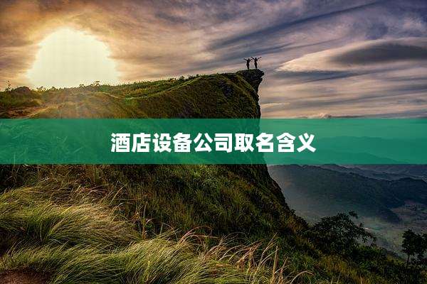 酒店设备公司取名含义