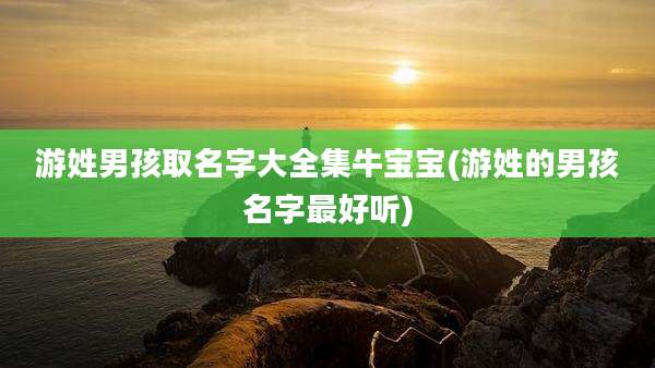 游姓男孩取名字大全集牛宝宝(游姓的男孩名字最好听)