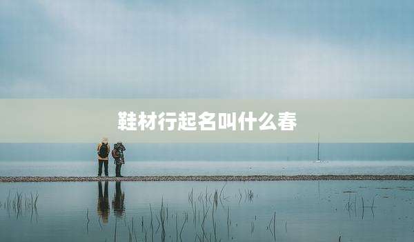 鞋材行起名叫什么春