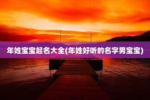 年姓宝宝起名大全(年姓好听的名字男宝宝)