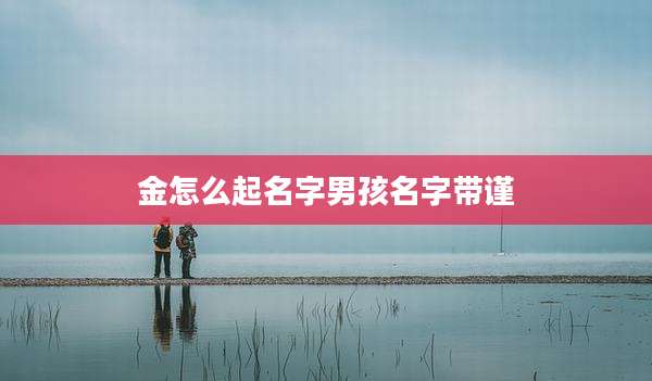 金怎么起名字男孩名字带谨