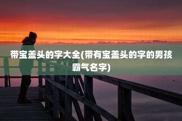 带宝盖头的字大全(带有宝盖头的字的男孩霸气名字)