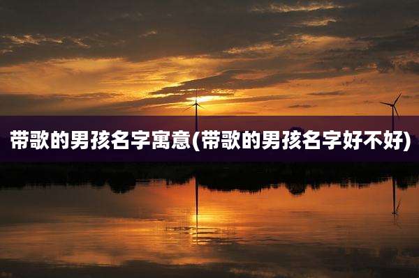 带歌的男孩名字寓意(带歌的男孩名字好不好)