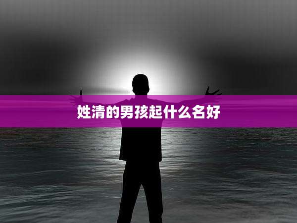 姓清的男孩起什么名好