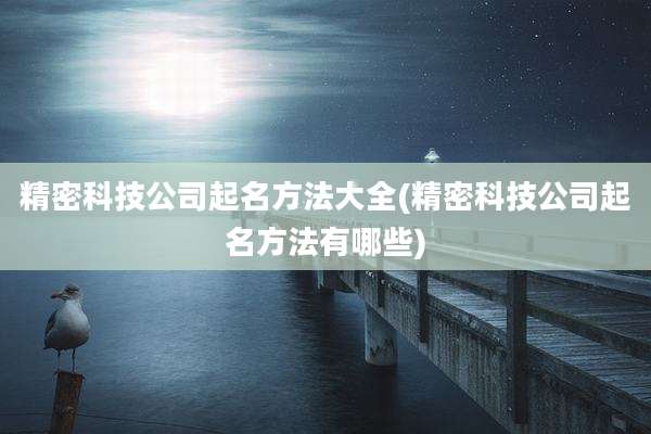 精密科技公司起名方法大全(精密科技公司起名方法有哪些)