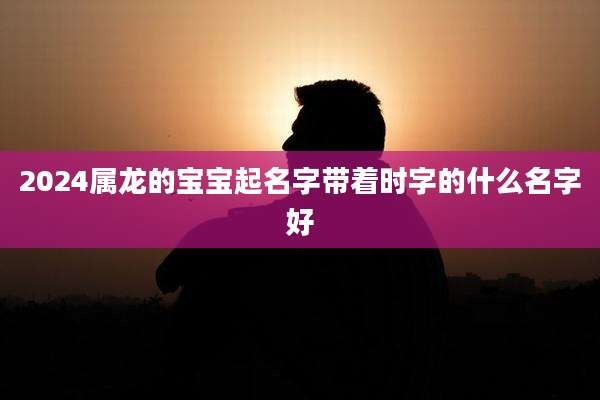 2024属龙的宝宝起名字带着时字的什么名字好