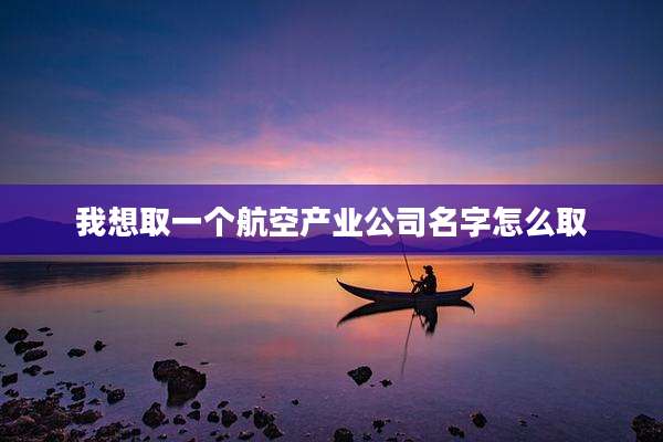 我想取一个航空产业公司名字怎么取