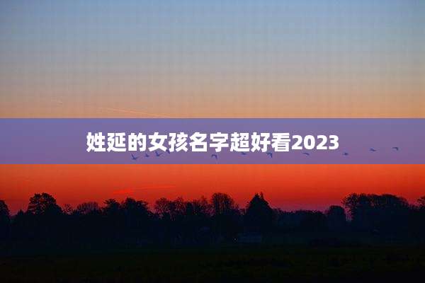 姓延的女孩名字超好看2023
