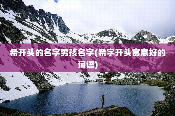 希开头的名字男孩名字(希字开头寓意好的词语)