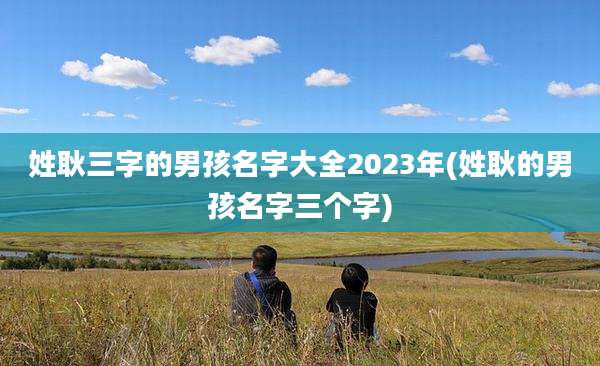 姓耿三字的男孩名字大全2023年(姓耿的男孩名字三个字)