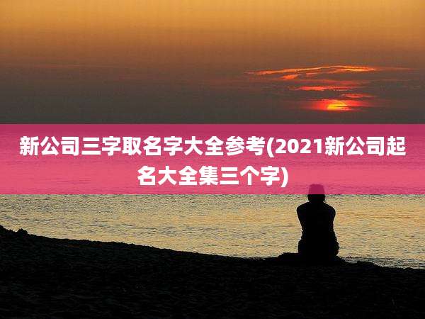 新公司三字取名字大全参考(2021新公司起名大全集三个字)