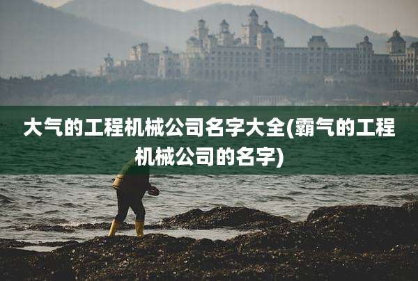 大气的工程机械公司名字大全(霸气的工程机械公司的名字)