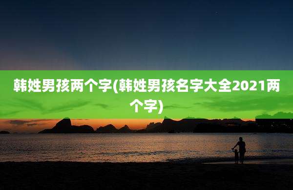 韩姓男孩两个字(韩姓男孩名字大全2021两个字)