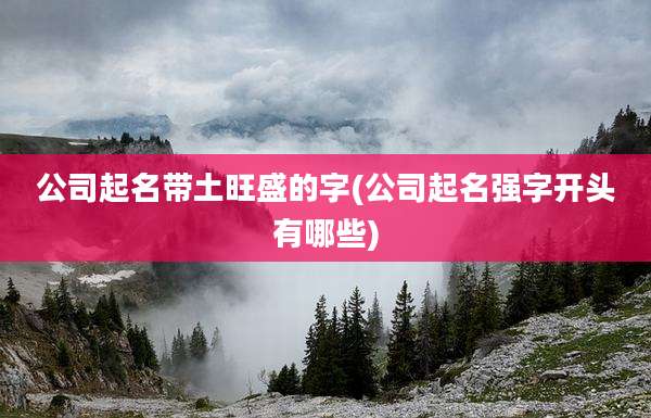 公司起名带土旺盛的字(公司起名强字开头有哪些)