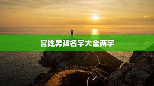 宫姓男孩名字大全两字