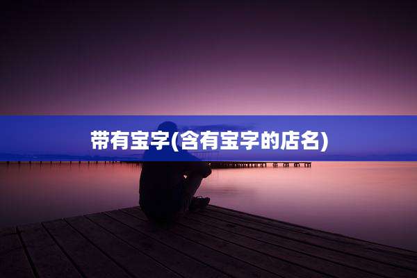 带有宝字(含有宝字的店名)