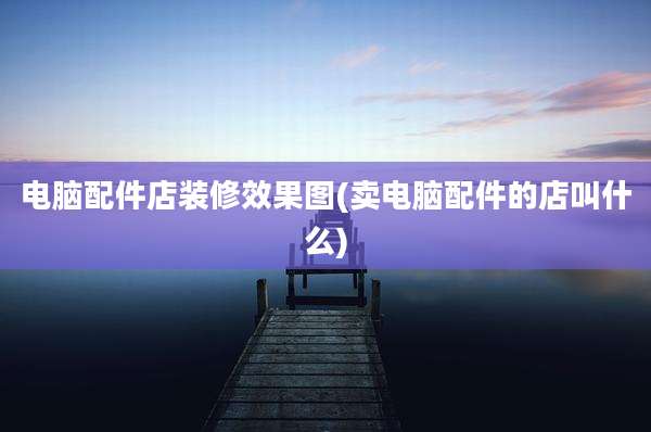 电脑配件店装修效果图(卖电脑配件的店叫什么)