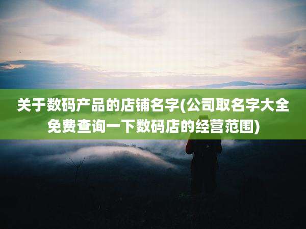 关于数码产品的店铺名字(公司取名字大全免费查询一下数码店的经营范围)