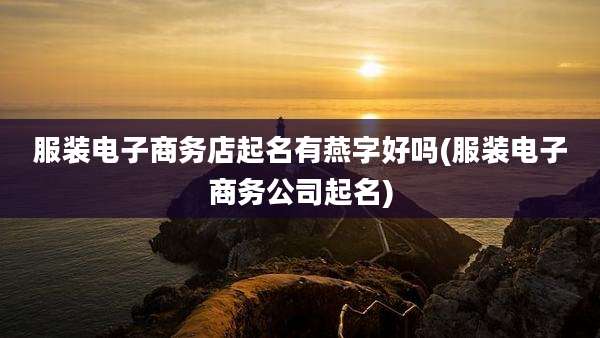 服装电子商务店起名有燕字好吗(服装电子商务公司起名)