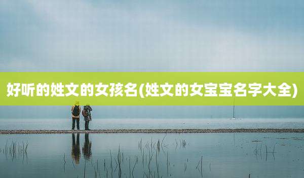 好听的姓文的女孩名(姓文的女宝宝名字大全)