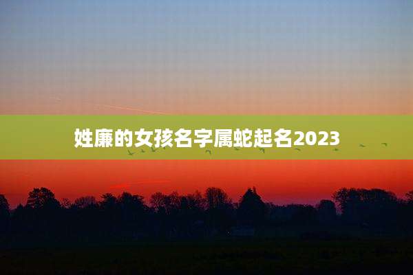 姓廉的女孩名字属蛇起名2023