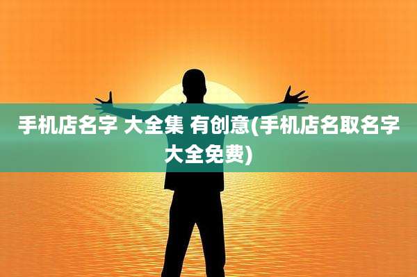 手机店名字 大全集 有创意(手机店名取名字大全免费)