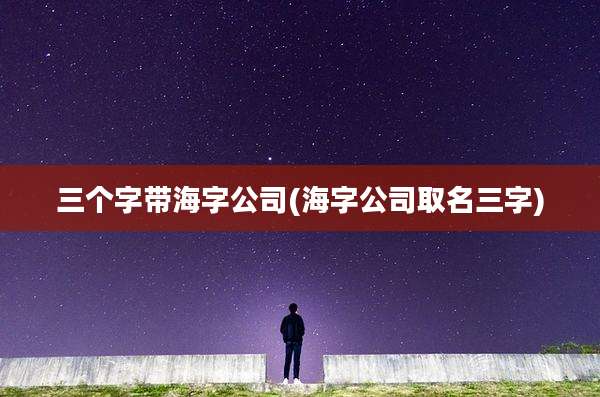 三个字带海字公司(海字公司取名三字)