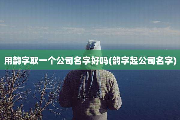 用韵字取一个公司名字好吗(韵字起公司名字)