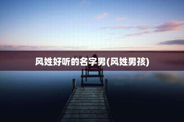 风姓好听的名字男(风姓男孩)