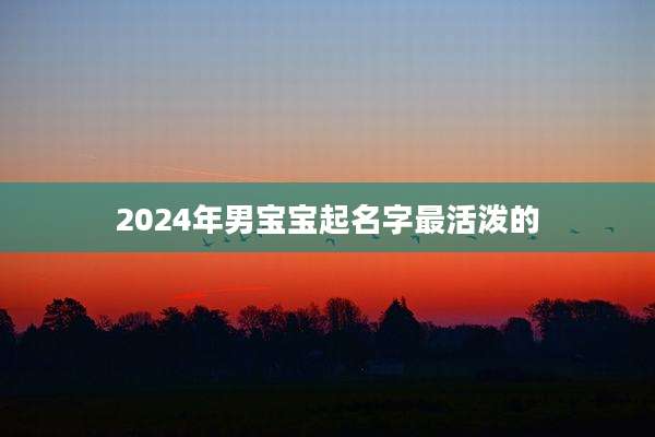 2024年男宝宝起名字最活泼的