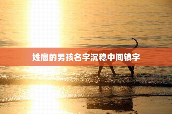 姓扈的男孩名字沉稳中间镇字