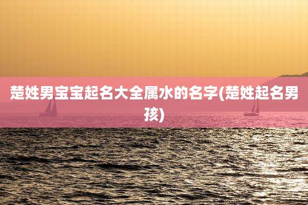 楚姓男宝宝起名大全属水的名字(楚姓起名男孩)