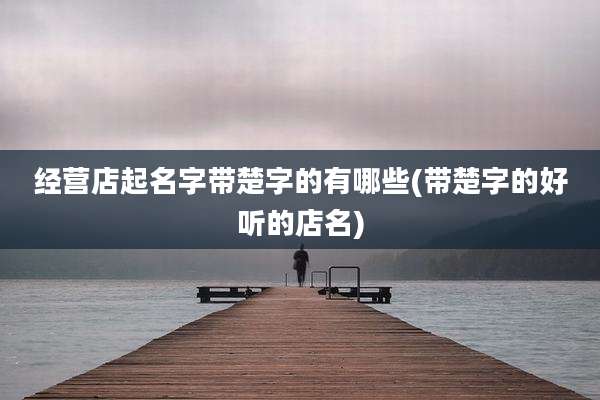 经营店起名字带楚字的有哪些(带楚字的好听的店名)