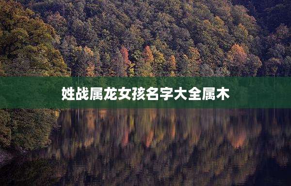姓战属龙女孩名字大全属木
