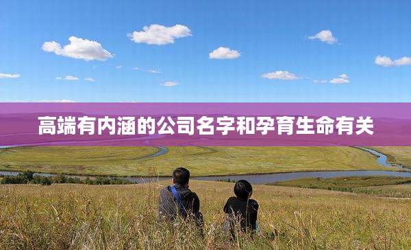 高端有内涵的公司名字和孕育生命有关