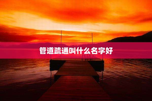 管道疏通叫什么名字好