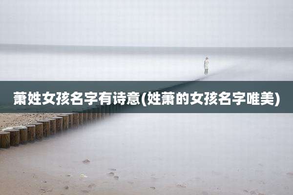萧姓女孩名字有诗意(姓萧的女孩名字唯美)