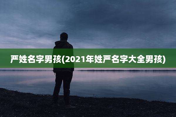 严姓名字男孩(2021年姓严名字大全男孩)